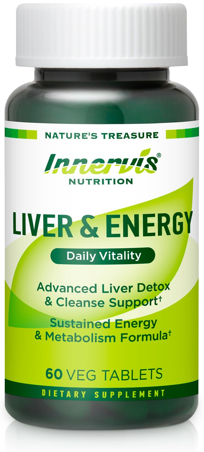 Liver Health & Energy Boost | B-Complex Vitamins, Silymarin, ACV & Turmeric for Metabolism Support* | 60 Veg Tablets – Innervis Nutrition