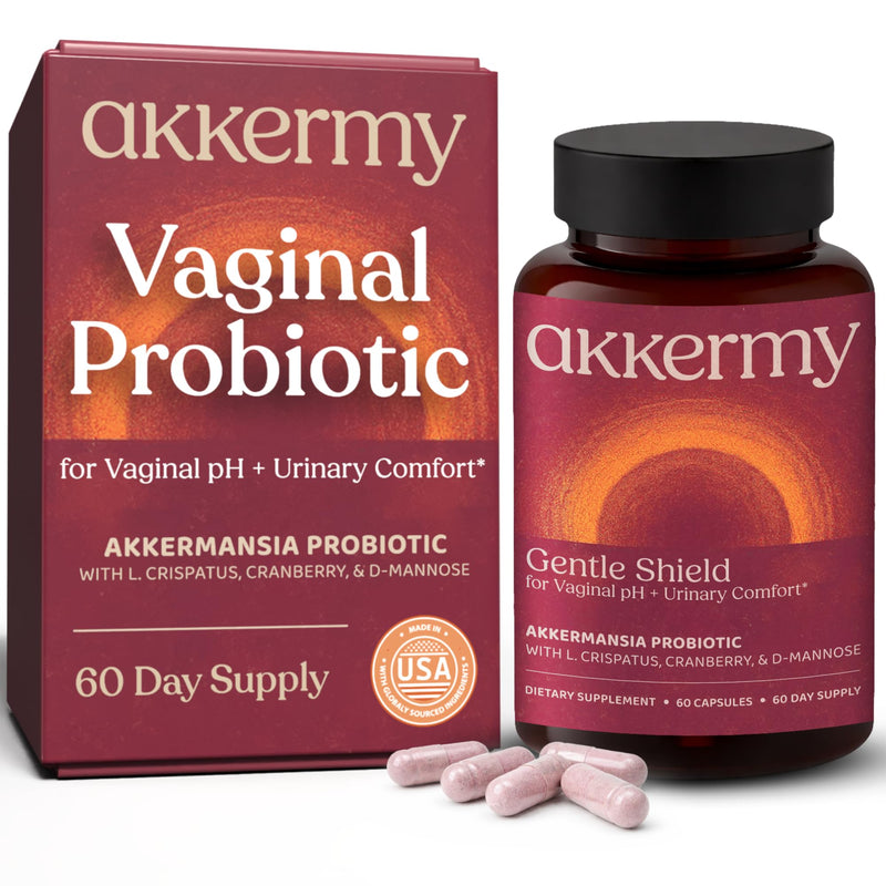 Vaginal Probiotics for Women with Akkermansia, L. Crispatus, Cranberry Pills, & D-Mannose - Supports Vaginal pH Balance for Women, UTI Support & BV Prevention - 60 Day Supply | USA Made