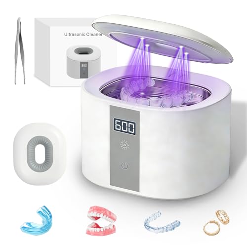 45kHz Ultrasonic Retainer Cleaner Machine for Dentures & Aligners
