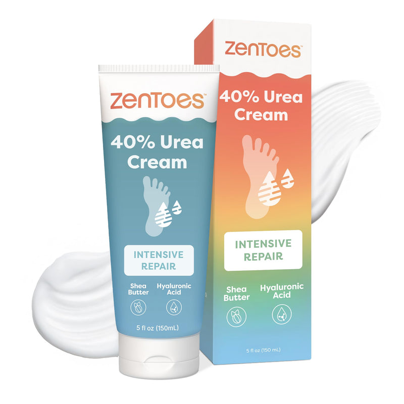 ZenToes Urea Cream 40 Percent for Feet | Foot Lotion for Dry Cracked Heels and Feet | Intense Dry Feet Softening and Hydration for Skin | Heel Balm and Moisturizing Care | 5oz 5 Fl Oz (Pack of 1) - BeesActive Australia