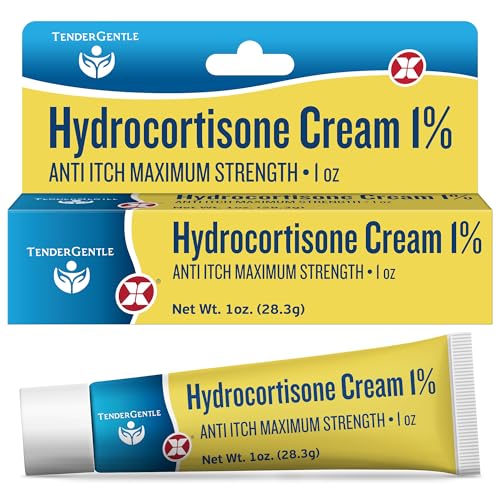 1% Hydrocortisone Cream Maximum Strength - 1 oz of Anti Itch Cream for Itching and Rashes - for Eczema, Poison Plants, Insect Bites, and More 1 Pack