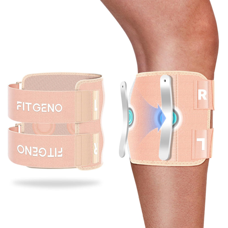 Fit Geno Sciatica Pain Relief Devices: Upgraded ReActive Plus Sciatica Pain Relief Brace – Sciatic Nerve Brace with Dual Pressure Pads Targeted Compression for Maximum Relief - Unisex Nude - BeesActive Australia