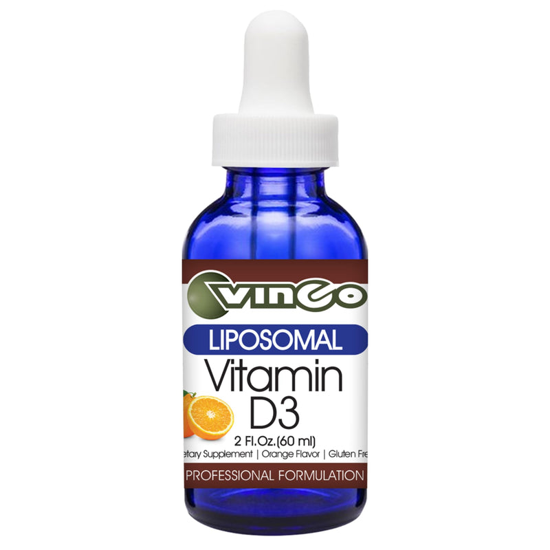 Vinco Inc - Liposomal Vitamin D3 Support Daily Supplement | 60 ml (60 Servings) | Maintain Strong Bones | Immune Resilience & Mood Balance | Gluten Free & Vegetarian