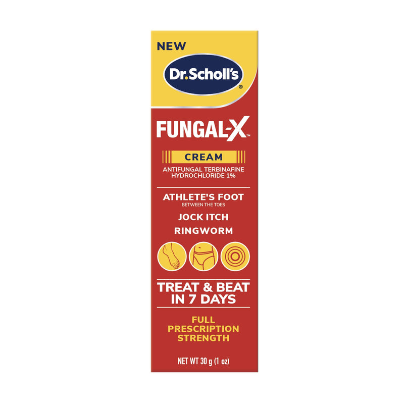 Dr. Scholl's Fungal-X Cream - Treatment for Athlete's Foot, Jock Itch, Ringworm, Relief from Itching, Burning, Stinging, Treat & Beat in 7 Days, Full Prescription Strength, 1 oz