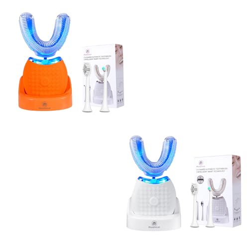 Electric Toothbrush for Adults,U Shaped Automatic Toothbrush for 360-degree Cleaning, 3 Modes for Whitening, Wire