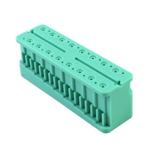 1PC Dental Endodontic Measuring Tools File Holder, High-Temperature Autoclaveable Endo Files Block Upside Measuring Instrument Ruler (Green) Green
