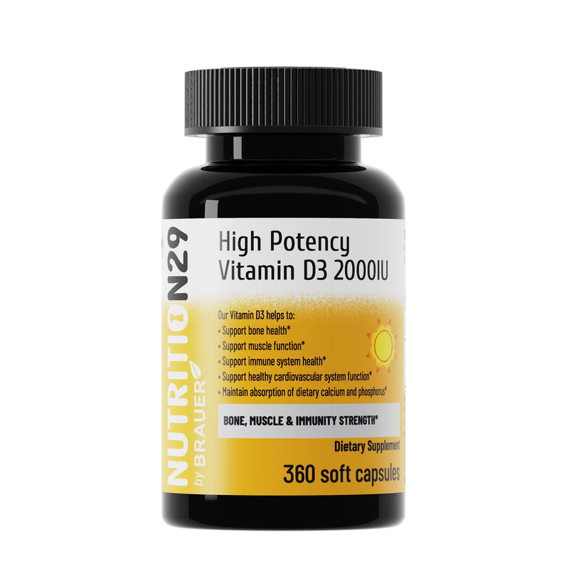 Vitamin D3 2000 IU (50 mcg),360 Day Supply Vitamin D Softgels | USP-Grade Provitas® Softgels with MCT & Olive Oil,High Potency Immune & Bone,Muscle Health Support Supplement,Non-GMO Nutrition29 Vitamin D3 2000 IU (50 mcg) 360 ct