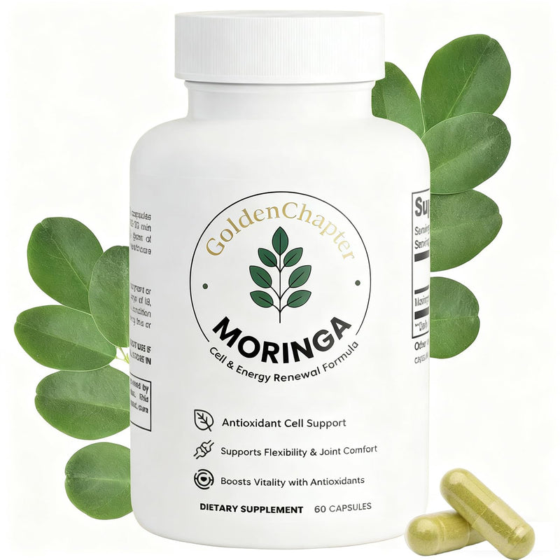 Moringa Capsules with Iron, Magnesium, B12 & C, 60 Count | Moringa blend, iron, magnesium, vitamins B12 & C, 60 capsules
