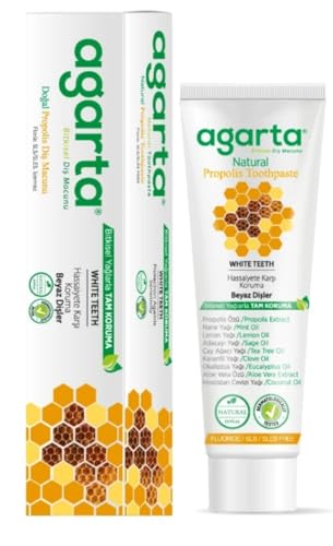 Agarta Fluoride-Free Propolis Toothpaste – Natural Botanical Oral Care with Propolis Extract, Vegan Clean Formula – 3.38 fl oz