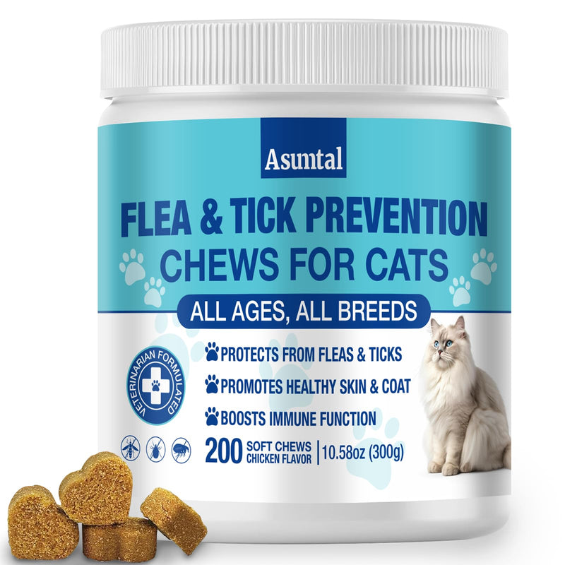 Cats Chewable, Natural Oral Kitten with Vitamins Support Immune Skin & Coat 200 Soft Chews (Chicken)