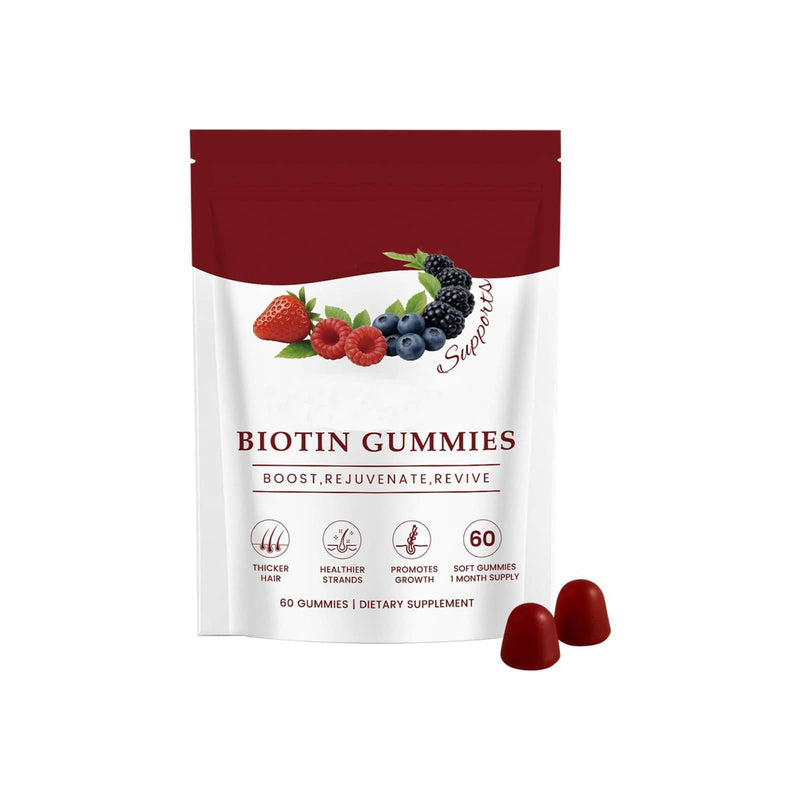 Lumin Hair Growth Gummies, Hair Growth Gummy with Biotin Vitamin C & E - Supports Hair Health, Growth & Strength - Skin & Nail Support - Mixed Berry Flavor, 60 Count