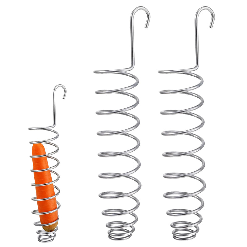 2 Pack Millet Spray Holder for Parrots, Parakeet Treat Sticks Feeder, Natural Millet Treats Stiks Bars for Birds, Carrot Cuttlebone Calcium Block for Healthy Chewing and Play, Silver