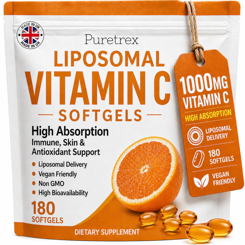 Liposomal Vitamin C 1000mg Softgels, 180 Vegan Softgels, Immune