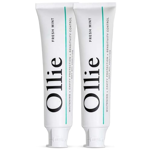 Ollie Toothpaste with Fluoride, 10% Nano Hydroxyapatite, Fresh Mint, 2 Pack 4 Ounce (Pack of 2)