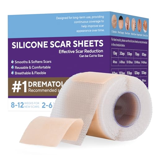Silicone Scar Sheets, Silicone Scar Tape (1.6"x 60" Roll-1.5m) 1.5M