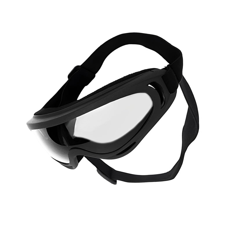 Shockproof Dog Eye Protectors Sunglass with Flexible Frame Adjustable Strap Pet Goggles for Ski Mountain Hiking Gear PC TPU Dog Goggles Transparent lenses
