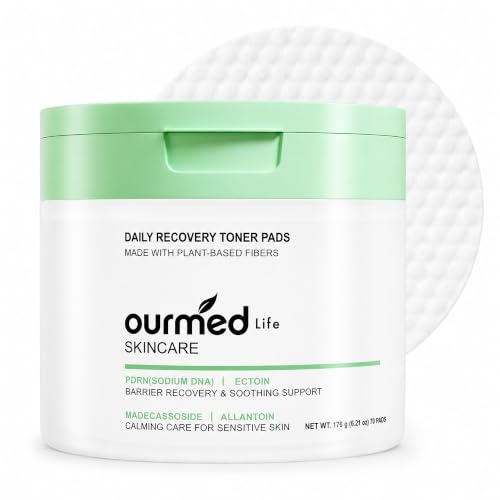 Ourmed life PDRN Soothing Toner Pads, Repair for Sensitive Skin, 70 Pads