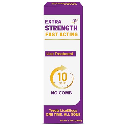 Miguelina Head Lice Treatment, Extra Strength Treats Lice&Eggs, one time All Gone, 3.38 fl oz