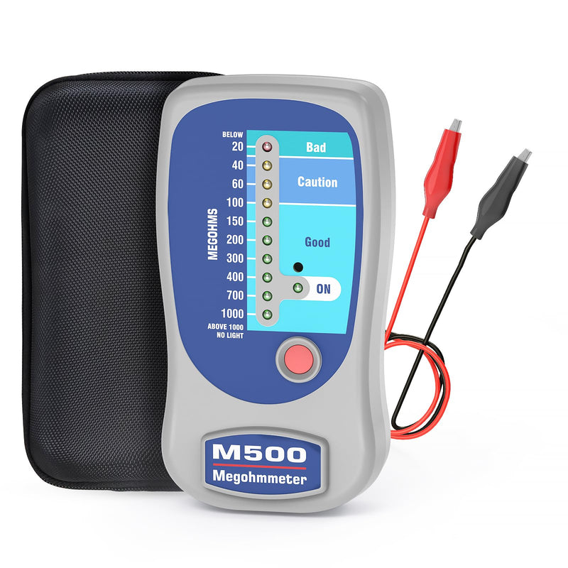 M500 Megohmmeter Tester | Professional HVAC Compressor & Electrical Insulation Tester | Industrial Measuring Instrument for Furniture Maintenance