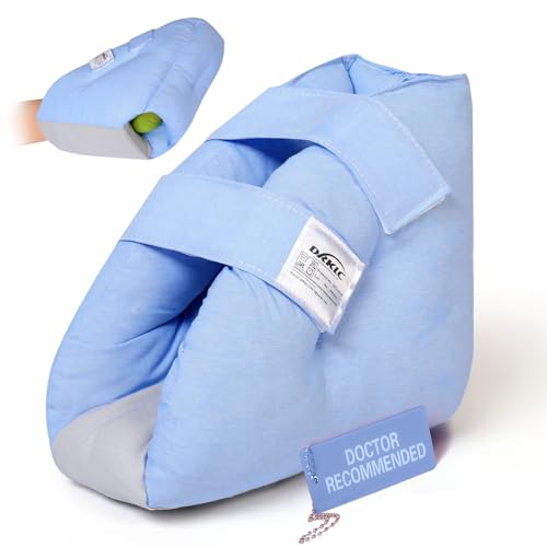 Heel Protector for Pressure Sores, Adjustable Heel Cushion Boot for Elderly Bedridden, Foot Support Pillow for Surgery Recovery, Ankle Pressure Ulcer Pad for Bed & Wheelchairs Improved Version ( Blue - 1 Pc )