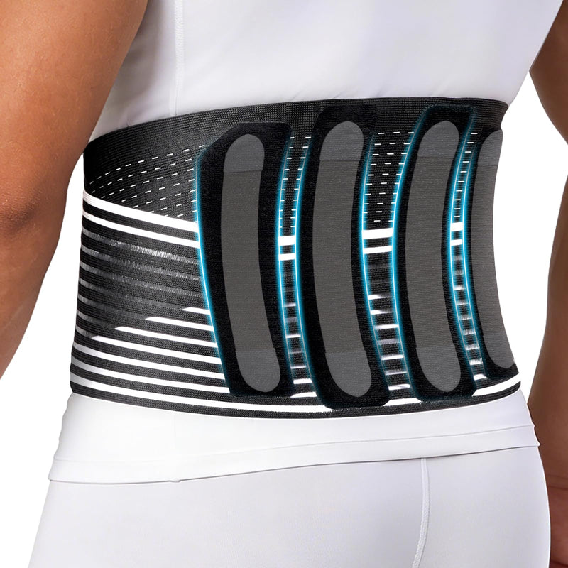 VELPEAU One-Piece Molding Lumbar Support Brace for Back Pain, Sciatica, Scoliosis, Herniated Disc - Adjustable Straps, Highly Breathable Fabric - For Men & Women - Fits 44-52″ Waist (Comfort Version, X-Large) - BeesActive Australia