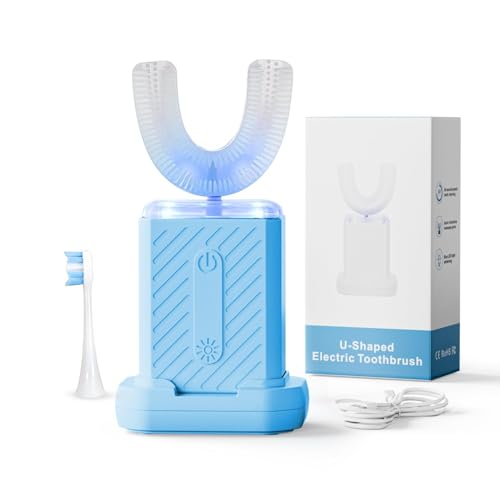 U-Shaped Electric Toothbrush for Adults, ultrasonic Toothbrush with IPX7 Waterproof, U Toothbrush
