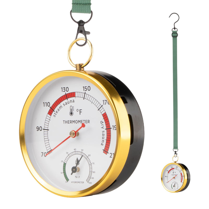 Andelov Sauna Thermometer and Hygrometer (Fahrenheit) with Lanyard Mount, Portable Temperature & Humidity Monitor for Steam Sauna Box, Infrared/Indoor/Home Sauna Accessories - BeesActive Australia