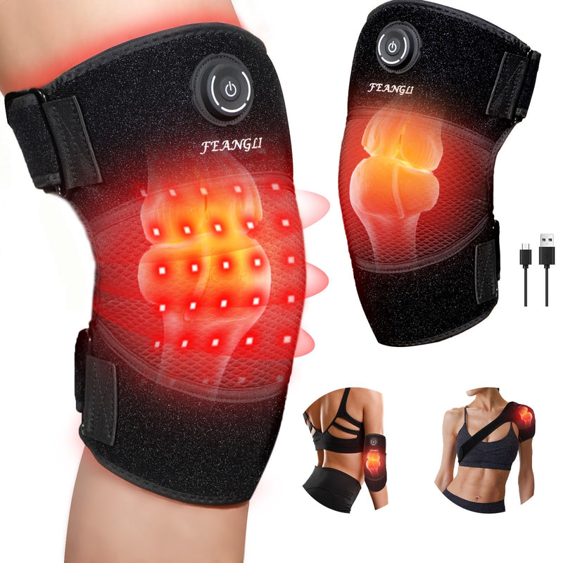 Red Light Therapy Knee Brace Infrared Light Therapy for Knee Pain Relief, 660nm & 850nm Infrared Red Heated Device for Body/Joint/Shoulder/Elbow, Wireless Portable, Gifts for Women Men 1 Pack - BeesActive Australia