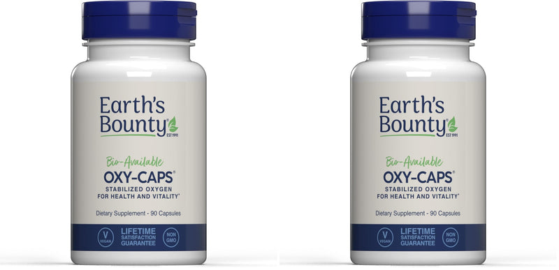 Earth's Bounty - Oxy-Caps - 90 Vegetarian Capsules - Oxygen Supplement - Vitality - Supports Stamina and Performance Recovery (Pack of 2) 90 Count (Pack of 2)