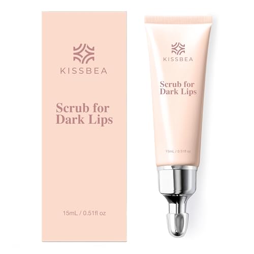 Lip Scrub for Dark Lips: Lip Lightening for Dark Lips for Dry, Uneven-Toned Lips, with Avocado Oil, Shea Butter, Vitamin C & Licorice, 0.51 fl oz