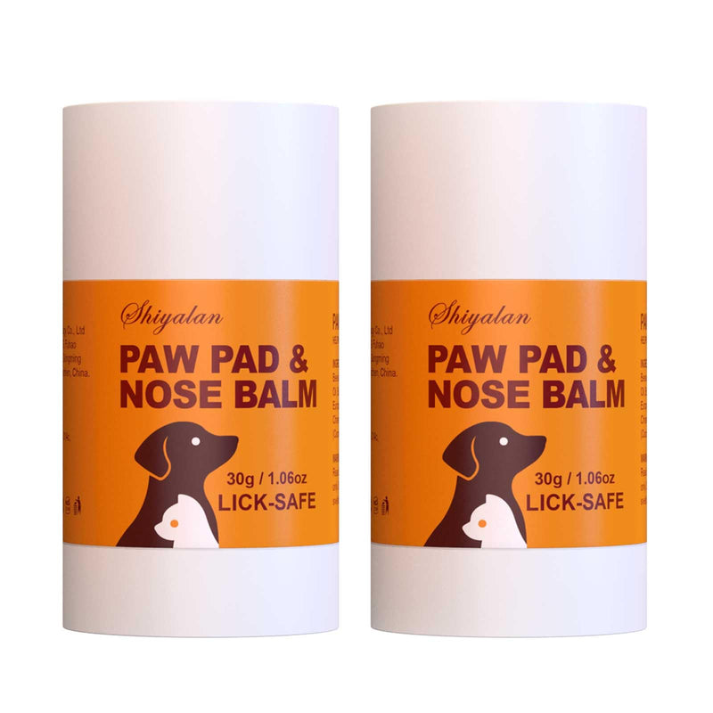 Dog Paw & Nose Balm, Pet Safe Ingredients, Protect Paws from Harsh Weather, 2 Pack