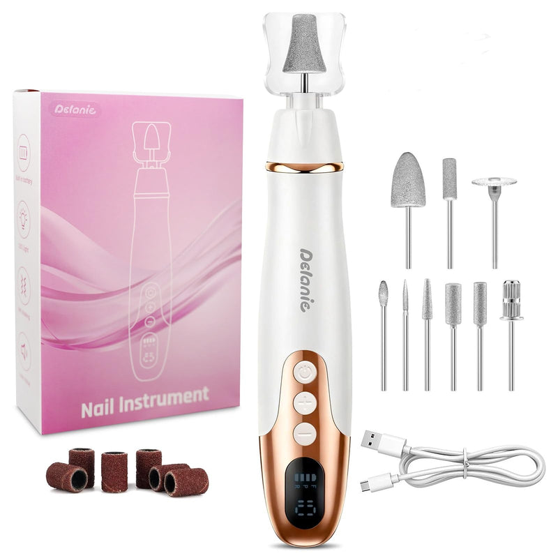 Delanie Electric Nail File for Thick Toe Nails, Cordless Nail Drill Efile, Portable Manicure Pedicure Kit for Nails Acrylic, 10 Speeds Pedicure Tools for Feet Callus Remover - BeesActive Australia