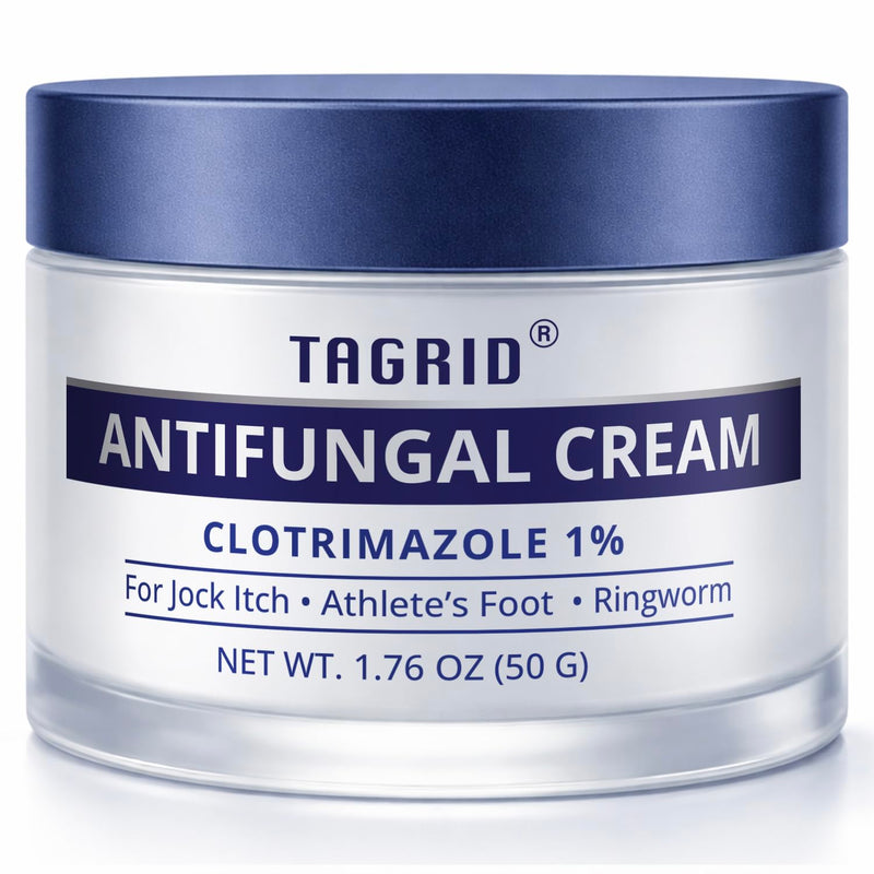 TAGRID NDC-Approved 1% Clotrimazole Antifungal Cream: Powerful, Non-Prescription Relief for Ringworm, Athlete's Foot, and Jock Itch - 50g - BeesActive Australia