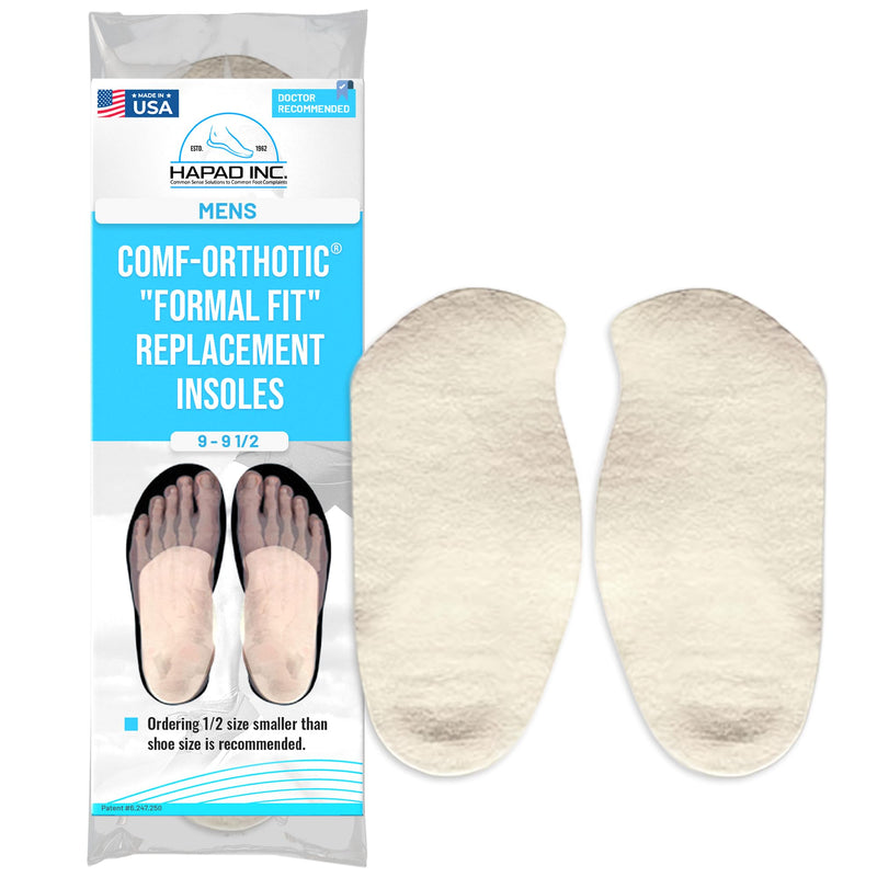 Comf-Orthotic Formal Fit 3/4 Length Insole, Men's 9 to 9.5 White Men's 9 to 9-1/2