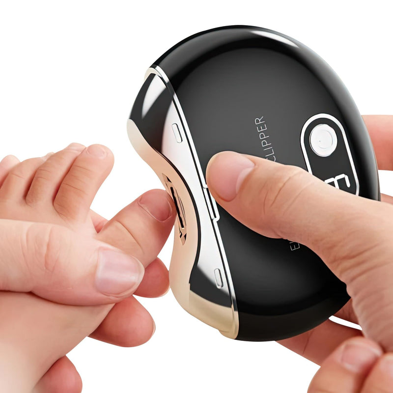 Electric Nail Clipper & Nail File - Baby Electric Nail File with Automatic Trimmer with LED Light - USB Rechargeable Electric Nail Clipper with Built-in Storage for Baby, Kids, Adults, Seniors