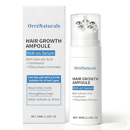 Orrenaturals Hair Revival Ampoule, Hair Growth Serum Roll on with Salicylic Acid, Hydrating & Strengthening Care for Thicker, Stronger and Fuller Hair (1) 1
