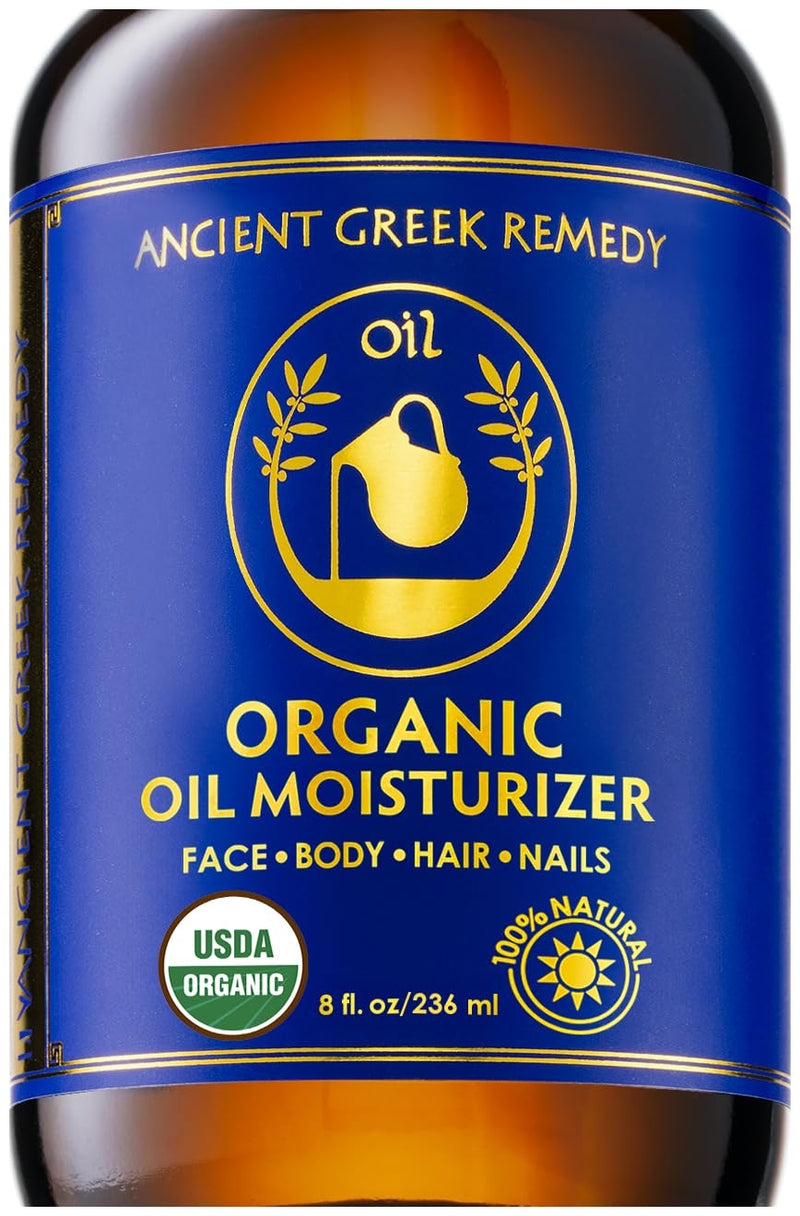 Organic Body & Face Oil for Dry Skin, Natural After Shower Moisturizer 8oz | Hydrating Cold Pressed Blend of Almond, Olive, Jojoba, Rosehip, Vitamin E & Lavender Oils, Scented Facial & Body Oil 8 Fl Oz (Pack of 1)