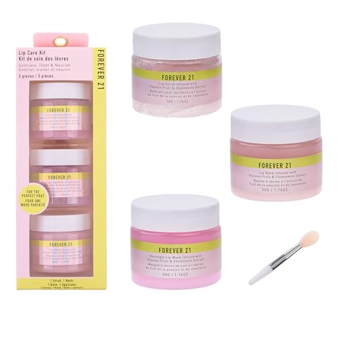3pc Lip Care Kit - Lip Scrub, Overnight Lip Mask & Daily Lip Balm