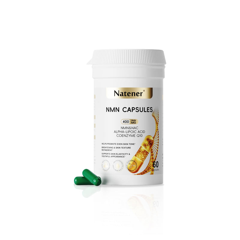 7 in 1 400mg NMN Supplement with NAC, Resveratrol & Coenzyme Q10 for Increased NAD Levels*, DNA Repair, Energy, Focus & Healthy Aging*, High Absorption Cellular Health Complex, 60 Capsules