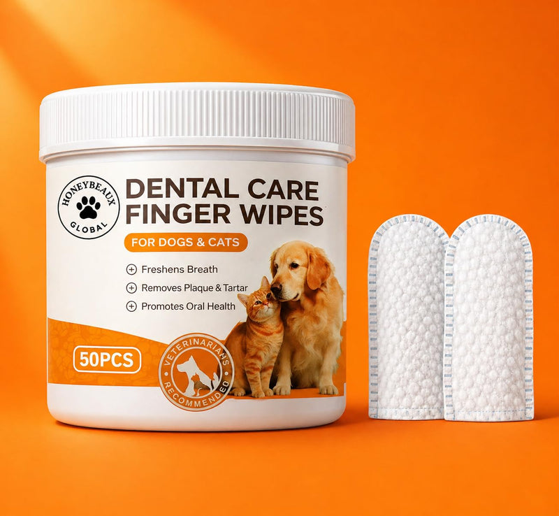 Finger Dental Wipes All Natural for Dogs and Cats