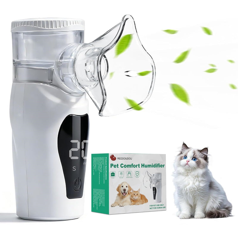 REDDOUDOU Portable Pet Humidifier Mask for Cat, Low Noise, USB Operated
