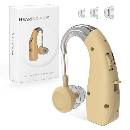 Blue Deer OTC Hearing Aid for Seniors Adults with Ear Hearing Loss-Rechargeable, Lightweight Single Hearing amplifier-Single for The Left or Right Ear (1 unit)