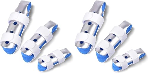 Sopito Finger Splint, 3PCS Finger Support Brace Finger Stabilizer for Broken Fingers Straightening Arthritis Knuckle Immobilization,Blue (Pack of 2) One Size (Pack of 2)