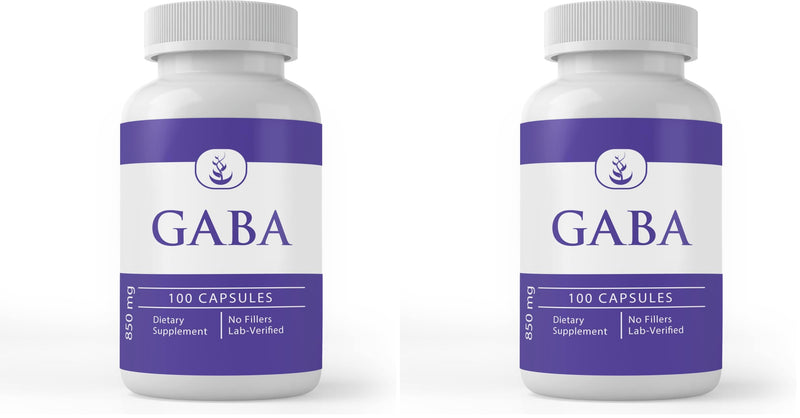 Pure Original Ingredients GABA, (100 Capsules) Always Pure, No Additives or Fillers, Lab Verified (Pack of 2) 100 Count (Pack of 2)