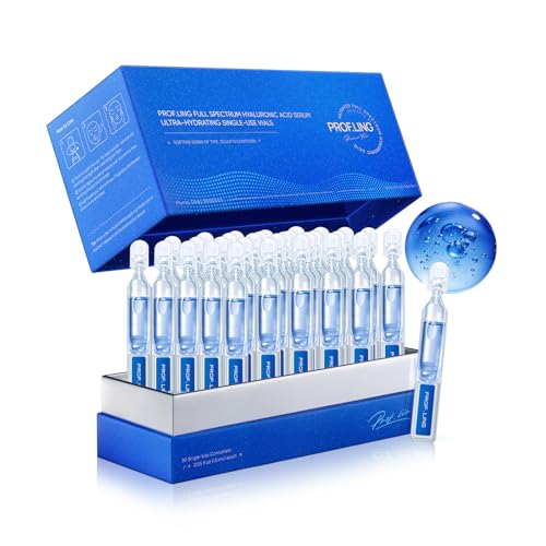 PROFLING Hyaluronic Acid Serum with Copper Peptides, Post-Microneedling Hydrating & Soothing Face Serum for Sensitive, Redness-Prone Skin, Barrier Support, Single-Use Vials 30PCS