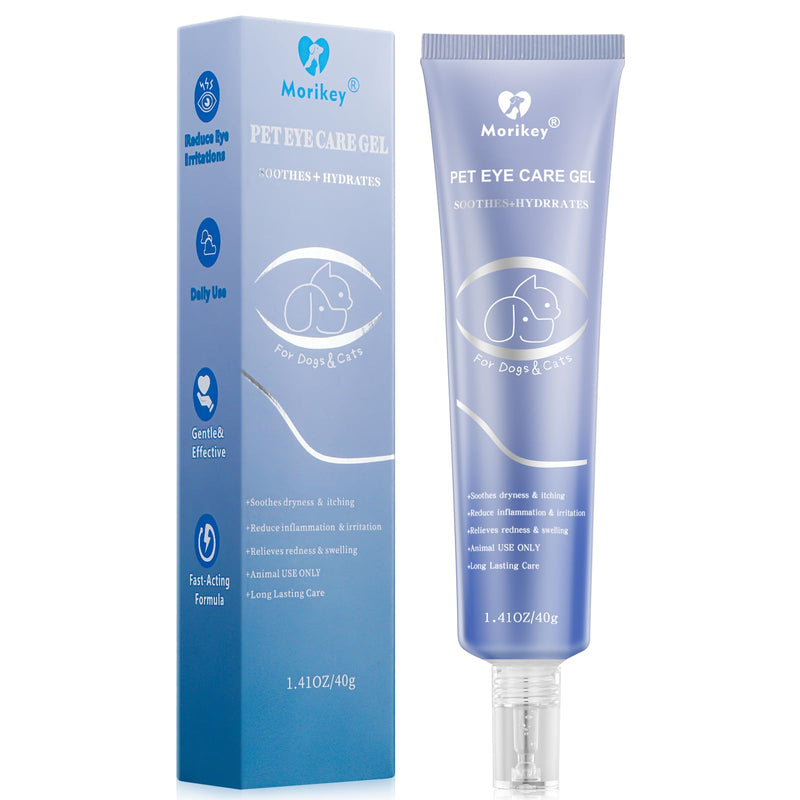 PET Dog Eye Gel,Daily Dog Eye Gel Drops,Moisturizes & Smooths Dry Eyes, Gentle Pet Eye Care for Dogs,Cats,1 Pack 1.41 OZ
