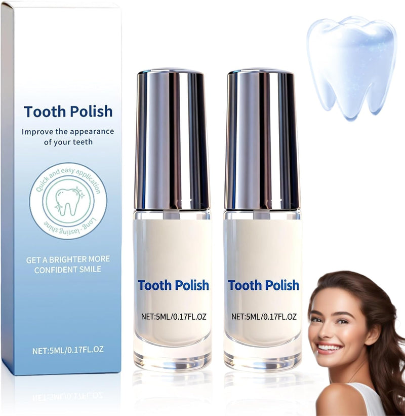 2PCS Tooth Paint, Tooth Polish,Instant White Tooth Paint,Natural Teeth Whitening Paint,Portable Oral Care,Safe Formula & Long-Lasting Results