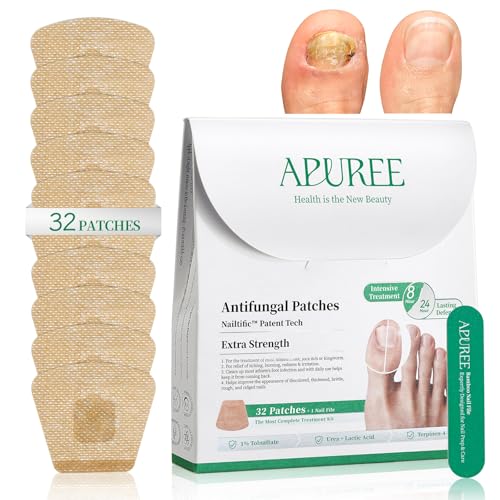 APUREE Fungal Nail Patches Extra Strength: 1% Tolnaftate Nail Repair 32PCS