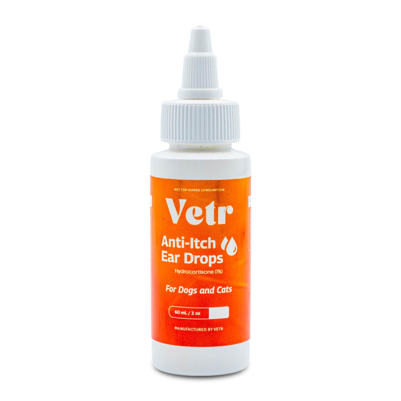vetr Anti-Itch Ear Drops for Dogs - Topical Ear Comfort Support Solution - 2 oz (60mL) - Vet-Formulated in USA
