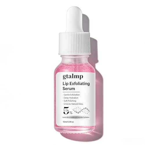 PHA 5% Exfoliating Lip Serum - Gentle Overnight Treatment for Dry, Flaky Lips, Hydrating Lip Exfoliator & Primer for Smoother, Softer & Plump-Looking Lips (1) 1